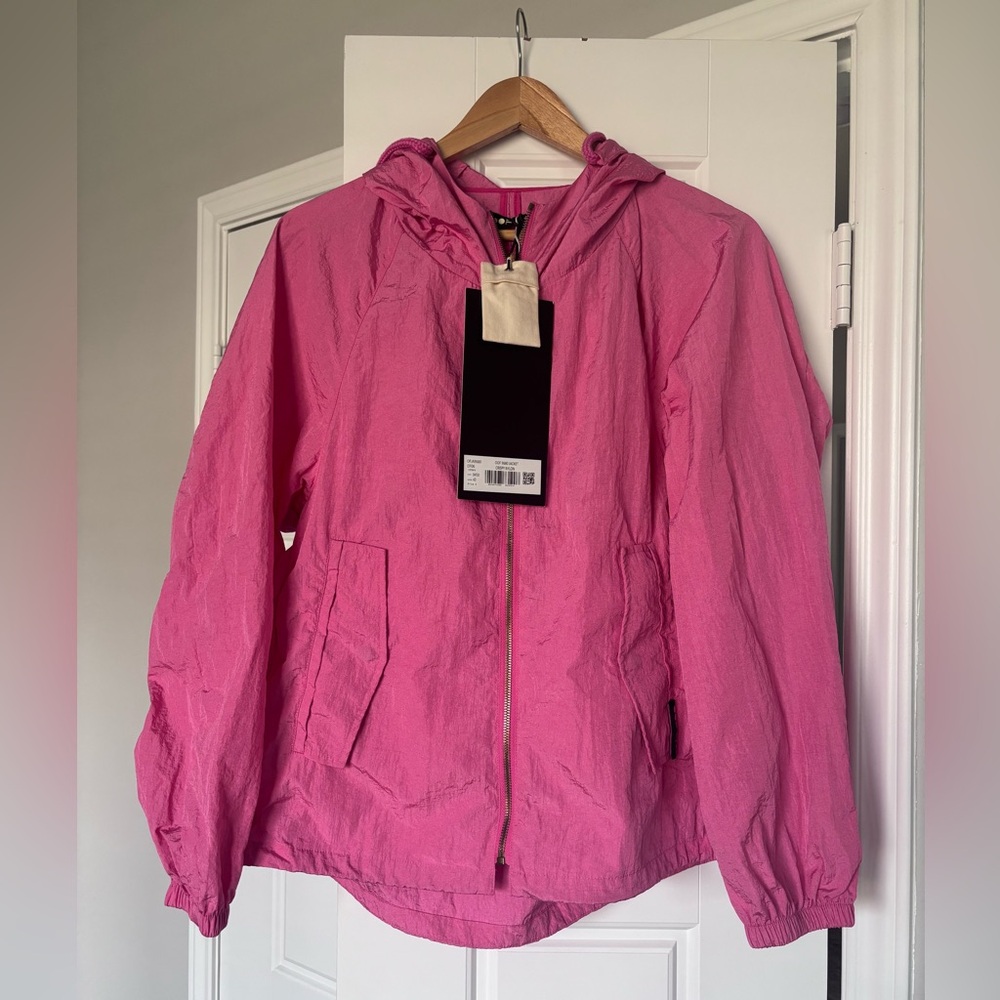 OFF CRISPY NYLON Pink Hooded Jacket 40